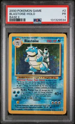 PSA 1 PR 1999 Base Set 2 Blastoise 2/102 Holo Foil Pokemon WOTC Unlimited Rare - Image 1