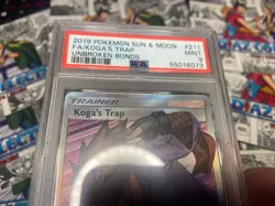 Pokemon TCG Koga’s Trap 211/214 Full Art Graded PSA MINT 9 Unbroken Bonds Set - Image 4