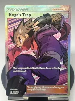 Pokemon TCG Koga’s Trap (Full Art) 211/214 SM Unbroken Bonds Ultra Rare NM - Image 1