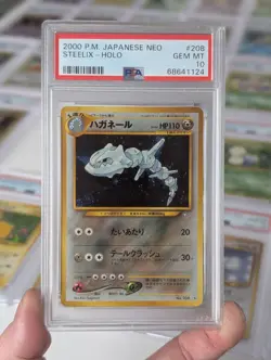 Steelix Holo Neo Genesis 2000 Japanese #208 PSA 10 Pokemon WOTC - Image 1