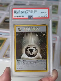 PSA 10 Metal Energy Holo Rare Neo Genesis 2000 Japanese Pokemon Card Gem Mint - Image 1