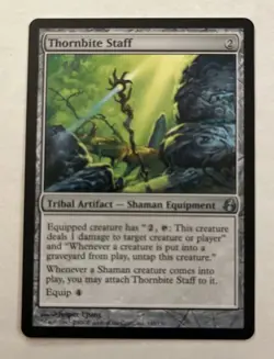 Thornbite Staff X1 - NM/M Pack Fresh - Morningtide MTG Magic The Gathering Card - Image 1