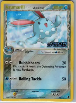 Azumarill (Delta Species) 19/113 Reverse Holo Delta Species - Pokemon Card - LP - Image 1