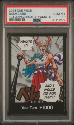 PSA 10 One Piece Card Game DON!! Card Yamato & Luffy 1st Anniversary English - Image 1