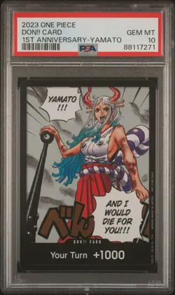 PSA 10 One Piece Card Game DON!! Card Yamato & Luffy 1st Anniversary English - Image 1