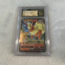 🔥🔥 CGC 10 Pristine Flareon V 011/069 RR Eevee Heroes s6a Japanese Pokemon Card - Image 1