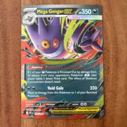 Pokemon TCG Mega Gengar EX Phantasmal Flames 056/094 Double Rare NM Card - Image 1
