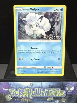 Pokemon Card Alolan Vulpix 21/145 Stamped TOY'R'US Promo Light Played - Image 1