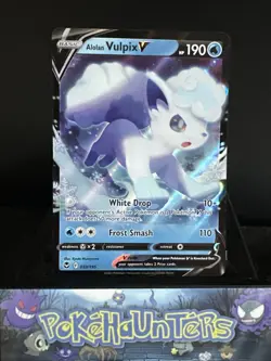 Pokemon Card Alolan Vulpix 033/195 Silver Tempest Ultra Rare Holo NM - Image 1