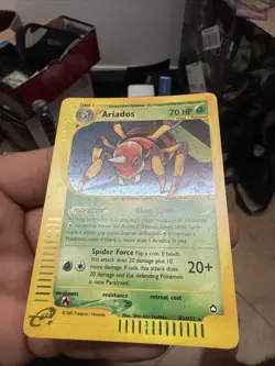 Pokemon TCG English Aquapolis E-Series Card Ariados H3/H32 Holo Rare - Image 2