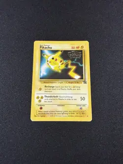 1999 Pokemon PIKACHU Black Star Movie Promo Card 1st Movie WB - Image 1