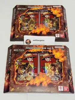 LOT OF 2 Bandai One Piece Card Game Illustration Box vol. 5 New Sealed Ships NOW - Image 1