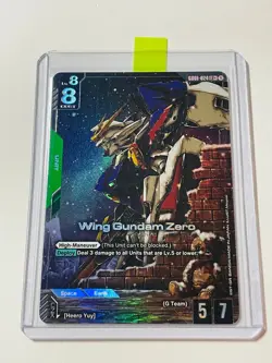 Wing Gundam Zero GD01-024 LR+ Alt Art GUNDAM NEWTYPE RISING TCG CARD NM ENGLISH - Image 2
