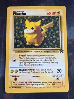 Pokemon Pikachu Black Star Promo Card #1 Ivy Pikachu MP Vintage Pokemon (WEAR) - Image 1
