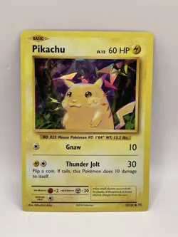 Pikachu Cracked Ice Holo Pokemon Card 35/108 EVO Evolutions LP-NM - Image 1