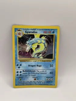 Pokemon Base Set Shadowless Gyarados holo 6/102 HP WOTC VINTAGE POKEMON CARD - Image 1