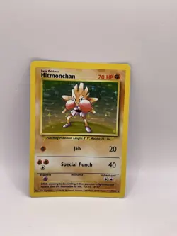 Pokemon TCG Cards Hitmonchan 7/102 Base Set Holo Rare LP - Image 1