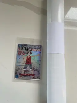 One Piece Monkey D. Luffy College Basketball US Voyage Promo Card. W Poster - Image 1