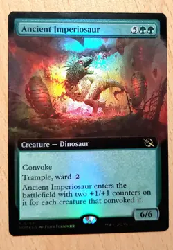 Mtg Magic +FOIL+ Ext. Art: Uralter Imperiosaurus / Ancient Imperiosaur, Nearmint - Image 1