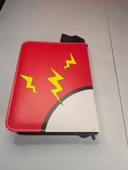 TWO 3-Ring Card Binders for Pokemon TCG, Red & White, Yellow & White - Lightning - Image 1
