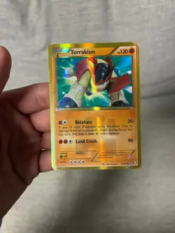 Pokemon TCG Shiny Terrakion 151/149 Boundaries Crossed, Black & White era (DMG) - Image 1