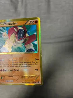 Pokemon TCG Shiny Terrakion 151/149 Boundaries Crossed, Black & White era (DMG) - Image 3