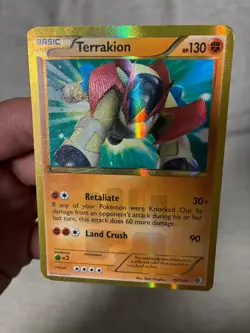 Pokemon TCG Shiny Terrakion 151/149 Boundaries Crossed, Black & White era (DMG) - Image 4