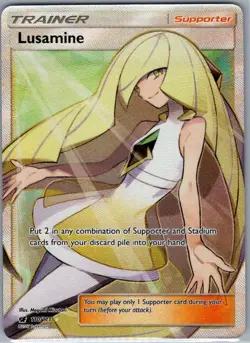 Lusamine (Full Art) 110/111 SM - Crimson Invasion - Pokemon Card - NM - Image 1