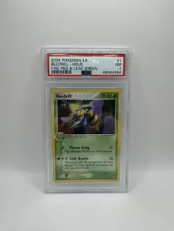 Beedrill 1/112 - Holo Rare-SWIRL Pokemon EX Fire Red Leaf Green MP PSA 7 - Image 1