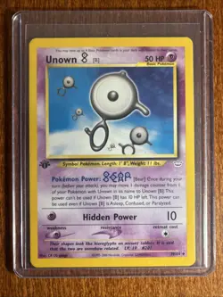 [NM/MINT] 2000 Pokemon Neo Revelation Unown [B] 1st Edition #39/64 Uncommon - Image 1