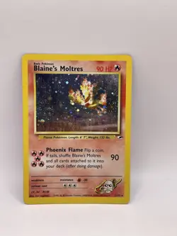 Blaine's Moltres - 1/132 Gym Heroes Unlimited Holo Rare Pokemon - LP - Image 1