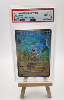 2023 Pokemon Scarlet and Violet 151 Squirtle Illustration Rare PSA 10 Gem Mint - Image 1