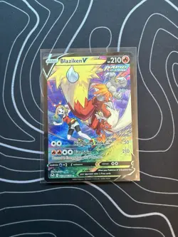 Pokemon TCG Blaziken v TG14/TG30 Holo Ultra Rare Silver Tempest Trainer Gallery - Image 1
