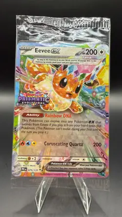 Pokemon Prismatic Evolutions Eevee ex 075/131 Surprise Box - Stamped - Sealed - Image 1