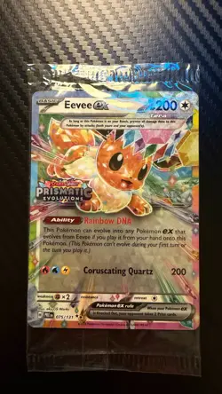 Pokemon Prismatic Evolutions Eevee ex 075/131 Surprise Box - Stamped - Sealed - Image 2