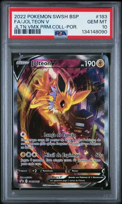 2022 POKEMON SWSH BLACK STAR PROMO #183 FULL ART/JOLTEON V PSA 10 - Image 1
