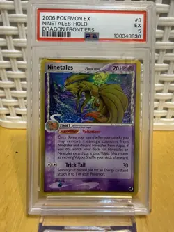 Pokemon TCG Ninetales (Delta Species) 8/101 EX Dragon Frontiers Holo Rare PSA 5 - Image 1
