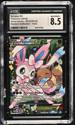 Pokemon Sylveon EX RC32/32 Generations Radiant Collection Full Art Holo CGC 8.5 - Image 1