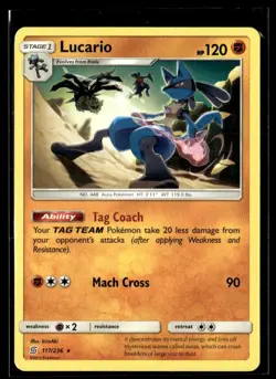 2019 Sun & Moon - Unified Minds Lucario Stage 1/Rare #117 - Image 1