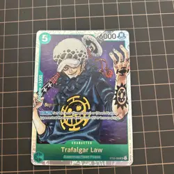 One Piece TCG Trafalgar Law English Super Pre-Release Card ST02-009 Mint/NM - Image 1