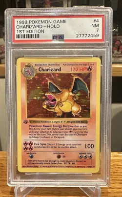 1999 POKEMON CHARIZARD 1ST EDITION 4/102 HOLO PSA 7 THICK STAMP WELL-CENTERED 🔥 - Image 1
