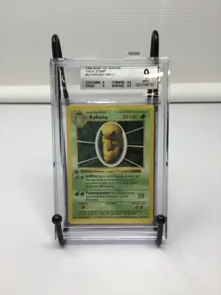 Kakuna 33/102 Pokemon 1999 Base 1st Edition Shadowless Thick Stamp Beckett 9 - Image 1