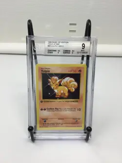 Vulpix 68/102 Pokemon 1999 Base 1st Edition Shadowless Thick Stamp Beckett 9 - Image 1