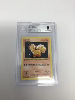 Vulpix 68/102 Pokemon 1999 Base 1st Edition Shadowless Thick Stamp Beckett 9 - Image 2