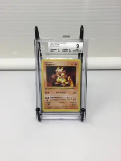Magmar 36/102 Pokemon 1999 U Base 1st Edition Shadowless Thick Stamp Beckett 9 - Image 1