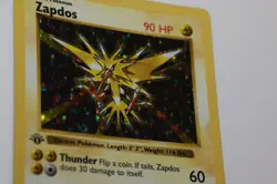 Pokemon TCG Zapdos 16/102 1st Edition Shadowless Holo, Thick Stamp! - Image 2