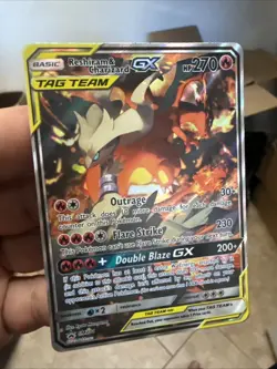 Reshiram & Charizard GX SM201 Holo Black Star Promo Card Sun & Moon - Image 1