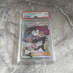 PSA 9 Jessie and James #68/68 - Hidden Fates Pokemon TCG Card - Image 1