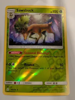 Sawsbuck 16/236 - Cosmic Eclipse Pokemon Reverse Holo Foil Nice! - Image 1