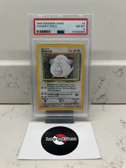 PSA 8 Chansey 1/102 Base Set Pokemon Card MINT - Image 1